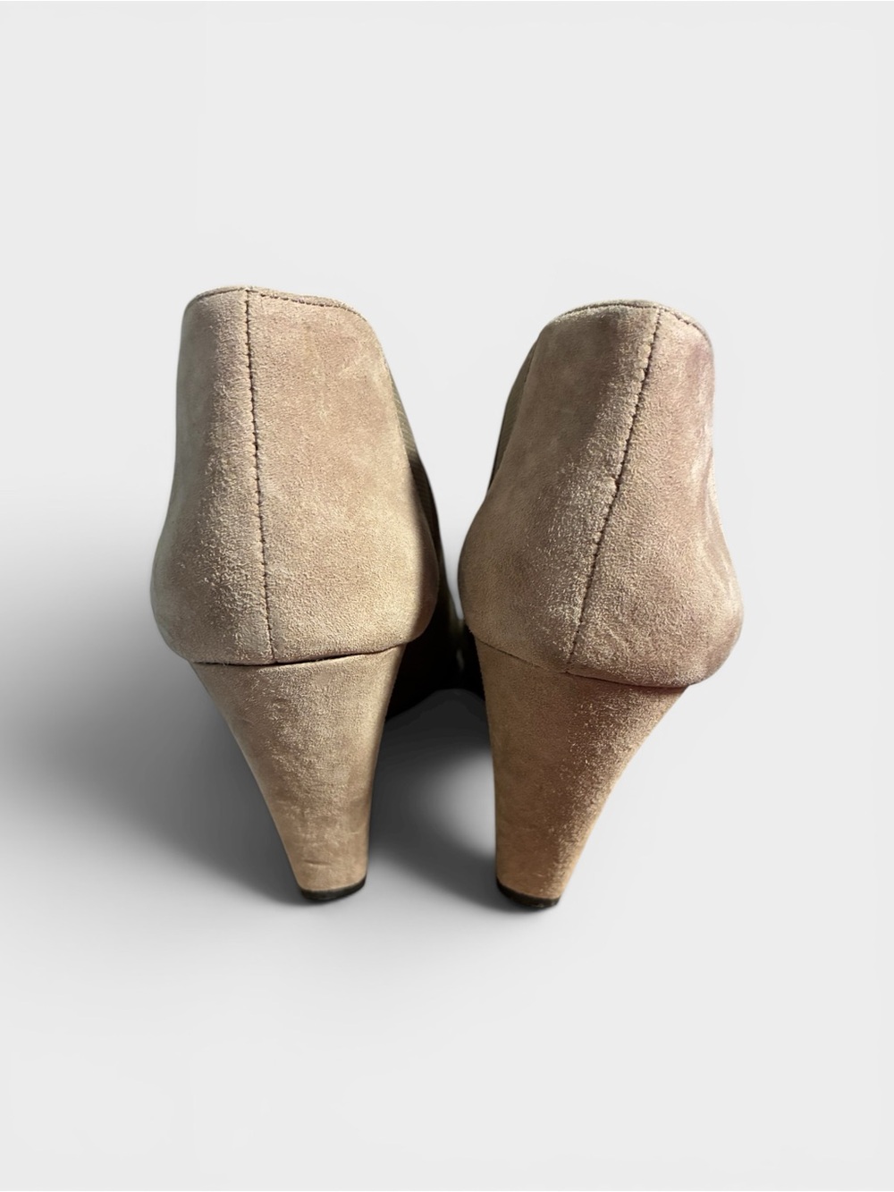 Vince Camuto Taupe Suede Wedge Booties - Picture 4 of 6